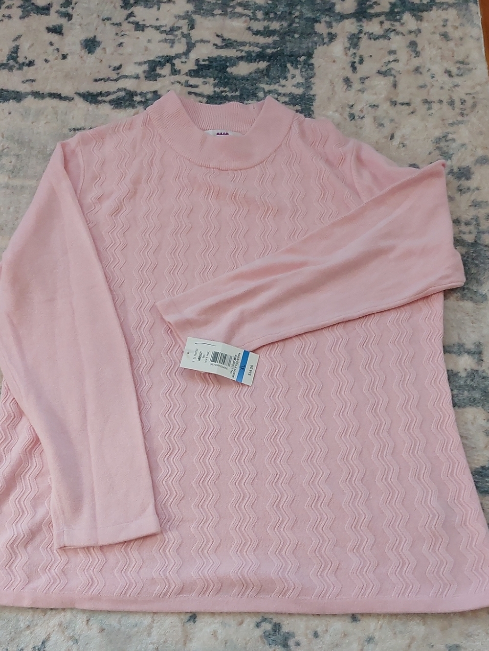 NWT Alia Soft Pink Acrylic Sweater Size XL